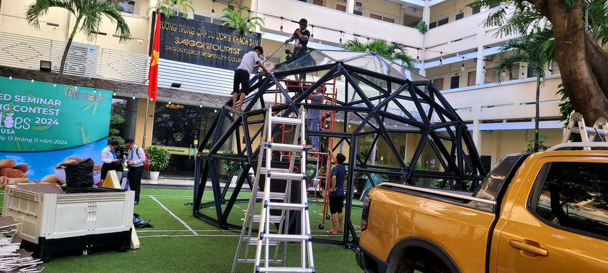 Nhà Vòm Trắc Địa Trong Suốt (Geodesic Dome) - Không Gian Đa Năng Cho Sự Kiện & Glamping