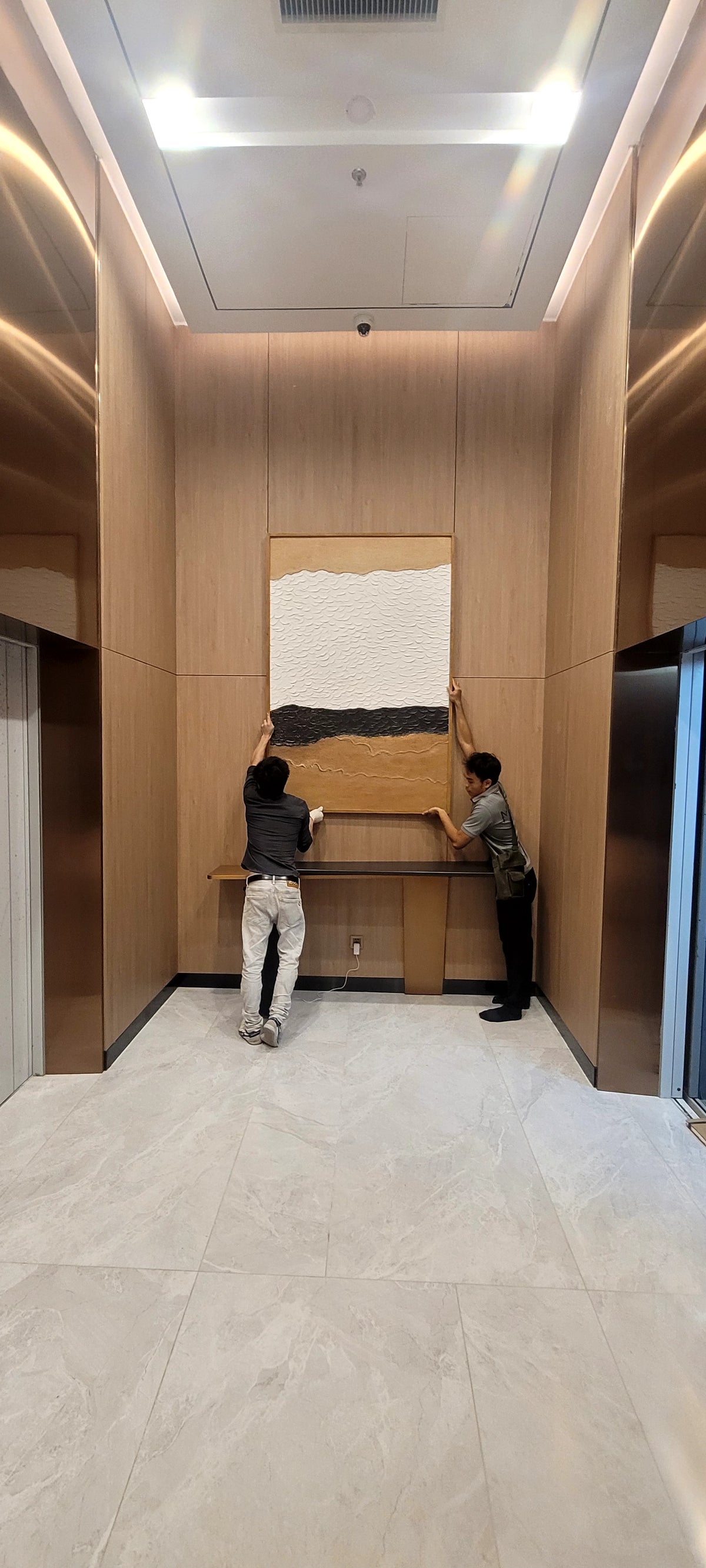 Tranh Phù Điêu Đắp Nổi 3D Trừu Tượng Khổ Lớn – Tranh Treo Tường Sảnh Lounge & Biệt Thự Sang Trọng
