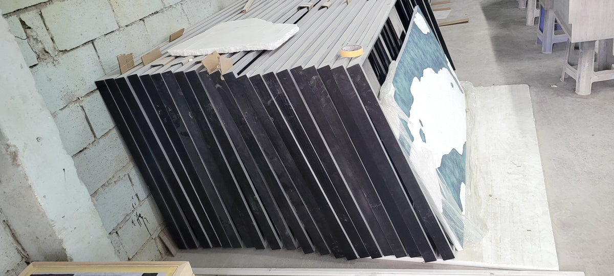 Tranh Phù Điêu Đắp Nổi 3D Trừu Tượng Đại Dương – Tranh Treo Tường Khổ Lớn Phong Cách Coastal Wabi-Sabi