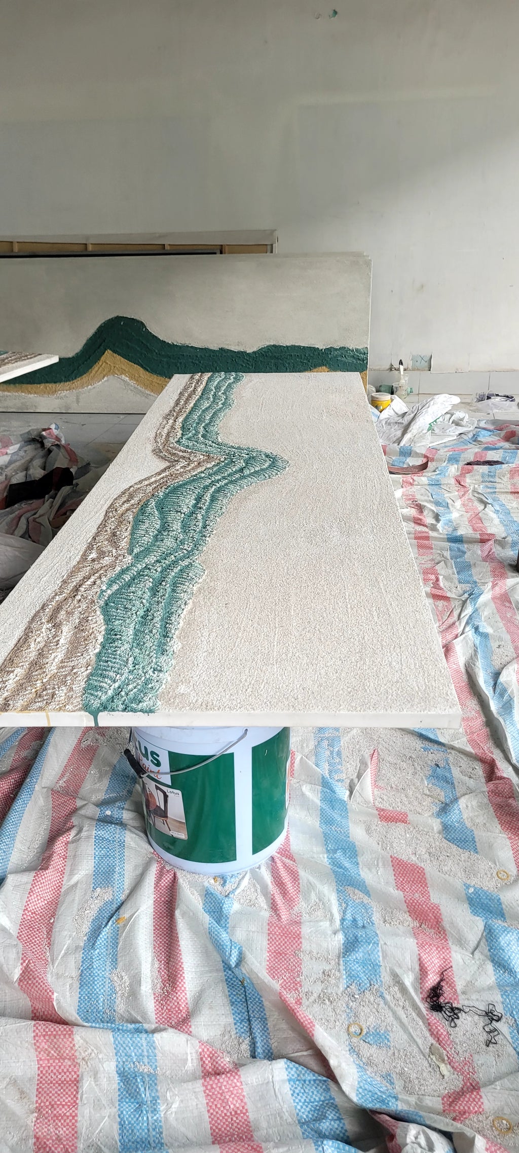 Tranh Phù Điêu Đắp Nổi 3D Phong Cảnh Núi Non Trừu Tượng – Tranh Đầu Giường Ngủ Khách Sạn & Biệt Thự Cao Cấp
