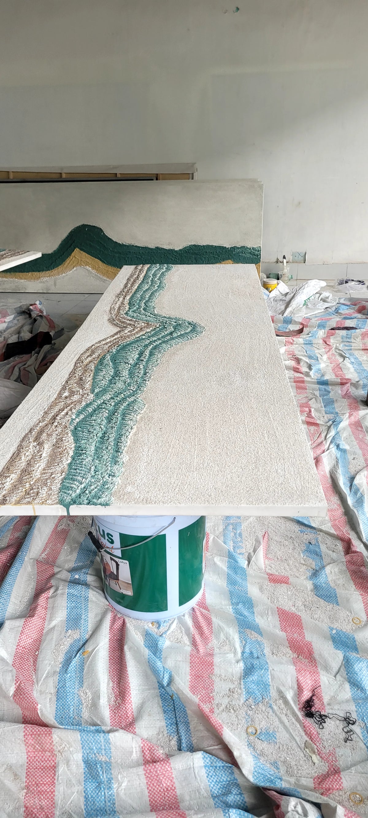 Tranh Phù Điêu Đắp Nổi 3D Phong Cảnh Núi Non Trừu Tượng – Tranh Đầu Giường Ngủ Khách Sạn & Biệt Thự Cao Cấp