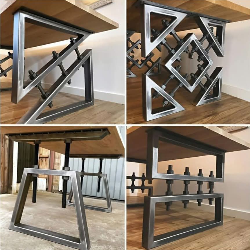 Bộ Sưu Tập Bàn Gỗ Chân Thép Cơ Khí Độc Bản – Bàn Ăn & Bàn Trà Industrial Luxury Cho Căn Hộ Loft & Lounge