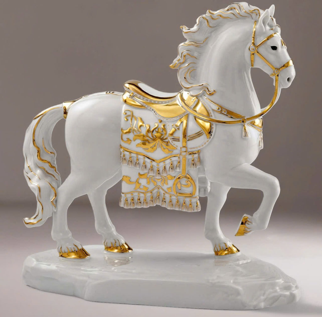 Bộ Sưu Tập Tượng Ngựa Decor Phong Thủy Cao Cấp – Tượng Ngựa Sứ Dát Vàng 24K & Ngựa Điêu Khắc Nghệ Thuật Cho Bàn Làm Việc & Sảnh Biệt Thự