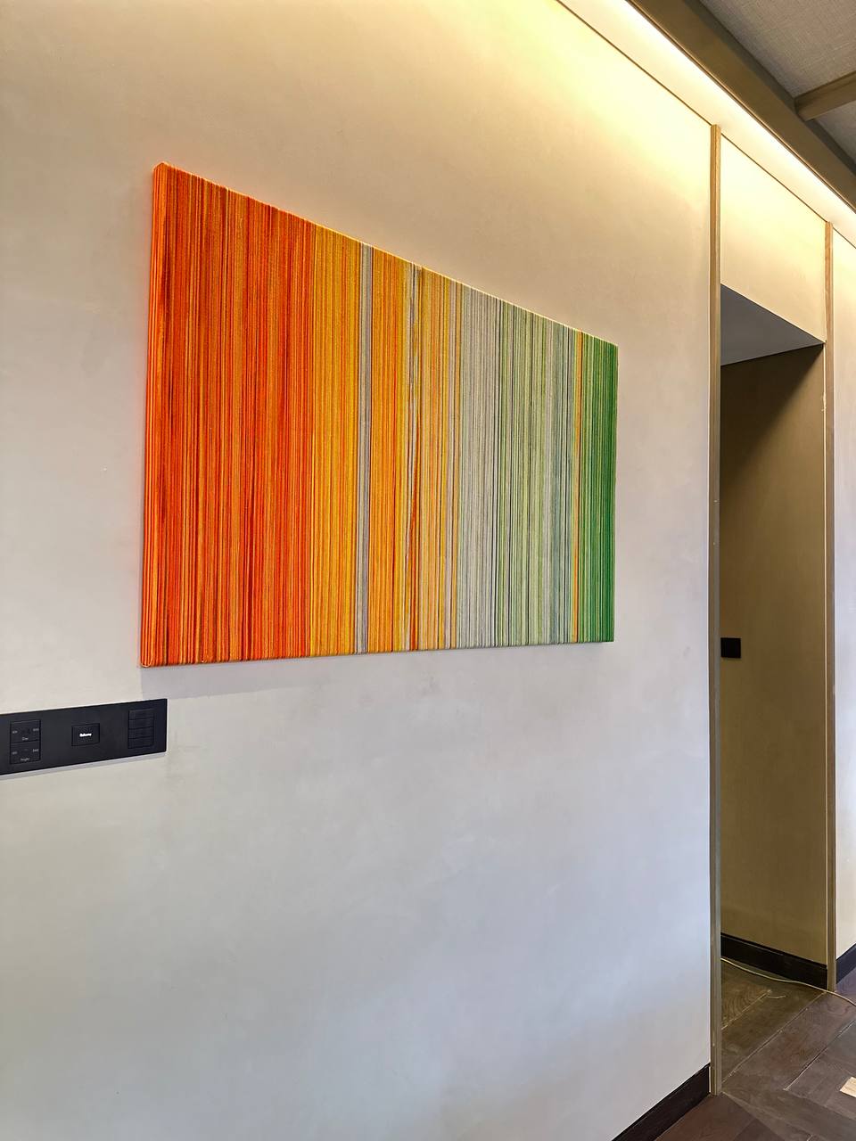 Tranh Nghệ Thuật Sợi Dệt Chuyển Màu (Gradient) – Tranh Treo Tường Đương Đại Decor Phòng Ăn, Phòng Khách